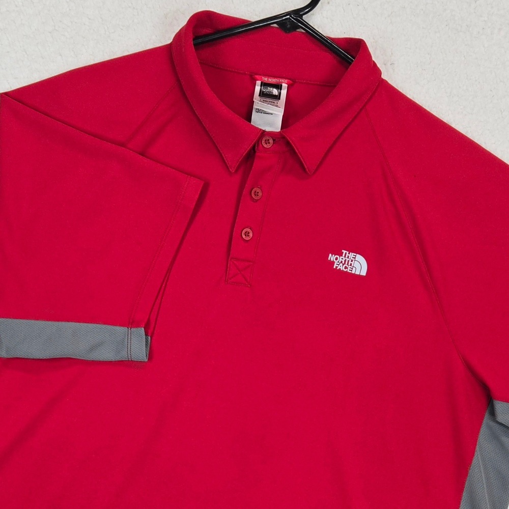 The North Face Mens Polo Shirt XL Red VaporWick Performance Gorpcore Hiking XL